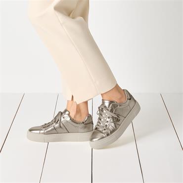 Tamaris Alexia Platform Laced Trainer - Light Gold